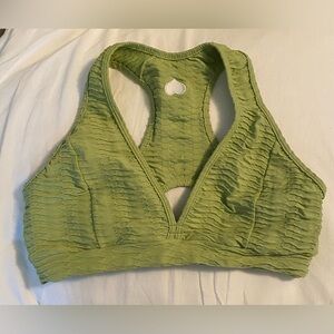 Booty By Brabants Green Textured Sports Bra